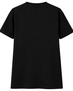 Camiseta de Algodón Negra Personalizada para Mujer con Diseño Minimalista de Lazo con Pedrería, Manga Corta, Cuello Redondo, Top Casual de Moda para Mujer, OEM Personalizado - Product Image 2