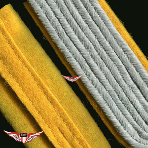 KEW Embroidered <b>Braided</b> Epaulettes Eco-Friendly Vintage Light Yellow Fabric High Quality Customized Size Colors Shoulder Boards - Product Image 2