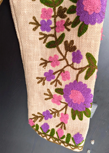 เสื้อแจ็คเก็ตปักมือสไตล์วินเทจลายดอกไม้ งานฝีมือสุดประณีต สีชมพูม่วง ผ้าฝ้ายซูซานี ระบายอากาศได้ดี - Product Image 3