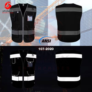 Safety Vest Reflective High Visibility Warning Waistcoat Polyester Workwear for Road <b>Running</b> Traffic Use - Product Image 2