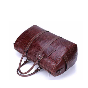 Bolsa de Viaje de Cuero Genuino con Patrón de Cocodrilo para Hombre, 36-56L, Cierre de Cremallera, Asa Superior, Forma Rectangular - Product Image 4
