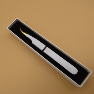 Pince à épiler professionnelle droite pour extensions de cils, en acier inoxydable, outil de précision pour l'isolation des cils, idéale pour la formation et les salons - Product Image 1