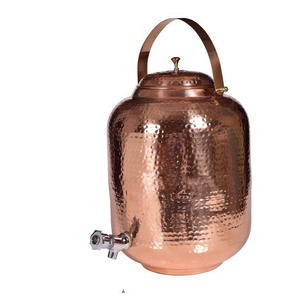 OEM Designer Copper Water <b>Cooler</b> with Leakproof Tap and Lid for Upscale Kitchen and Hospitality Applications - Product Image 1
