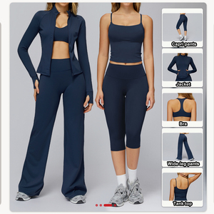 Women's Casual Super Soft High Waist Yoga <b>Leggings</b> Anti-Bacterial 3D Embroidery Custom Logo Breathable Summer Fitness Gym Gear - Product Image 2