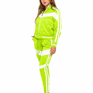 Women <b>Jogger</b> Tracksuit Set Zip Jacket Two Piece Sportswear Custom OEM - Product Image 5