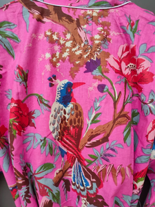 Bata Kimono de Algodón Suave y Transpirable con Estampado Digital de Dibujos Animados para Mujer, Camisón de Verano Hecho a Mano con Cuello en V y Elástico, de Naaz Textile (ODM) - Product Image 5