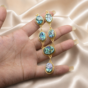 Natural <b>Abalone</b> <b>Shell</b> Statement Necklace for Women 925 Silver Rose & Yellow Gold Plated Handmade Boho Jewelry Gift for Women - Product Image 5