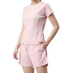 Conjunto de Verano de 2 Piezas de Algodón/Poliéster, Informal y Moderno, para Mujer, Ligero, Transpirable, para Hacer Ejercicio, Camiseta de Punto, Novedad 2026 - Product Image 2
