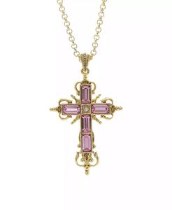 Collana con Croce Rettangolare in Vetro, Simbolo di Fede |   2028 - Product Image 1