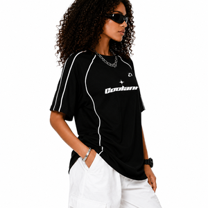 เสื้อเจอร์ซีย์อเมริกันฟุตบอลผ้าตาข่ายระบายอากาศดี สะท้อนแสง แบบสตรีทแวร์ คอวี ทรงโอเวอร์ไซส์ ชุดทีม พร้อมบริการสกรีนหมายเลขตามสั่ง - Product Image 3