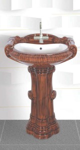BIG STERLING VITROSA SET Pedestal with Wash <b>Basin</b> UPC Standard for School Mall Hotel Office & Washroom Use - Product Image 4