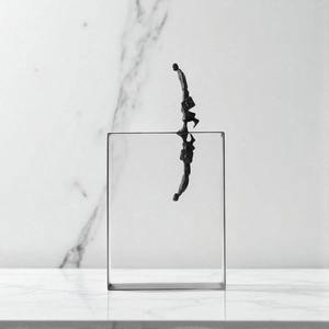 <b>Abstract</b> Walking Man Metal Sculpture Perfect For Leadership Theme Decor And Corporate Space Styling Wholesale From India - Product Image 3