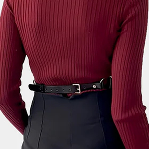 Cinturón de Piel Auténtica Hecho a Mano, Ajustable, Estilo Gótico Punk, con Anillas en O y Hebillas Metálicas - Product Image 6