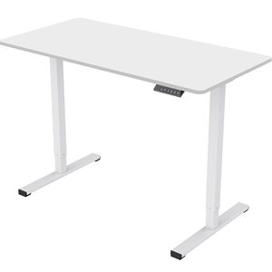 Electric Standing Desk 48 X 24 Inches Adjustable Height Home Office <b>Computer</b> <b>Workstation</b> White Top with W - Product Image 2