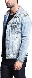 Veste en jean pour homme de haute qualité avec logo personnalisé imprimé, respirante, grande taille, style streetwear, design déchiré, vente en gros pour la saison hivernale - Product Image 5