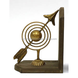 Serre-livres élégants en laiton vintage réglables avec un design unique, parfaits pour la décoration de bureau à domicile et l'organisation de livres - Product Image 3