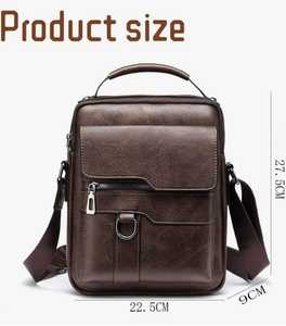 Luxury Black Genuine <b>Leather</b> <b>Soft</b> Briefcase Men Business Messenger <b>Bag</b> Wholesale Waterproof Laptop Handbag Textured Lightweight - Product Image 2