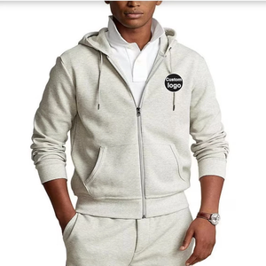 Ensemble de survêtements personnalisés 100 % coton avec broderie sur mesure, sweat à capuche et pantalon de survêtement épais, coupe classique, pour homme, idéal pour l'hiver - Product Image 5