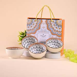 Juego de 4 Tazones de Porcelana Estilo Bohemio Monsoon Dreamscape, Ecológicos y Resistentes al Calor, para Servir Pasta y Otros Alimentos - Product Image 4