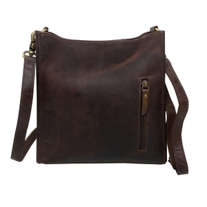 Sac bandoulière bohème en cuir de vachette fait main de qualité supérieure, avec fleurs, franges et pompons, style dissimulé, fournisseur indien - Product Image 2