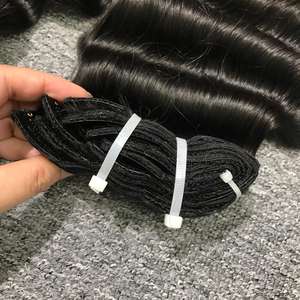 ผมมนุษย์แบบคลิปหนีบผมมนุษย์แท้แบบ100% ผมตรงผ้าสองชั้นทันสมัย - Product Image 3