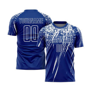 Venta al por mayor de camisetas de fútbol deportivas transpirables, personalizadas, sublimadas e impresas, producto nuevo de diseño moderno. - Product Image 2