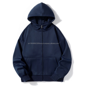 OEM Sudadera Invierno Logotipo personalizado en blanco Liso Casual Grueso Poliéster Polar Fleece Hombres Sudaderas con cremallera - Product Image 5