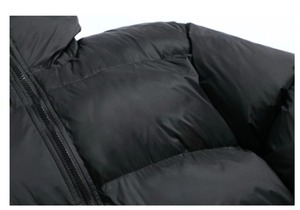 Veste matelassée à capuche écologique personnalisée, veste à bulles épaisse en duvet de polyester rembourrée pour l'hiver, veste pour homme - Product Image 4