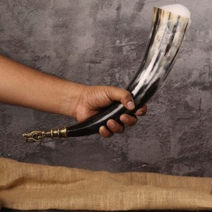 Jarra de Cuerno Vikinga NEHA ENTERPRISES, Hecha a Mano con Cuerno de Búfalo, Tacto Real, Estilo Nórdico, para Cerveza Ale, Decoración Rústica para Bar - Product Image 5