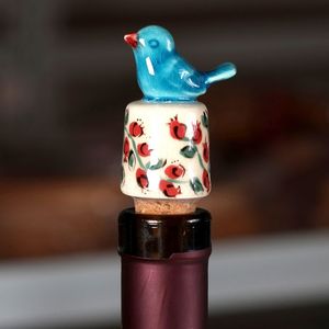 Tapón de Botella de Vino de Cerámica Hecho a Mano de Primera Calidad, Sellador Decorativo de Corcho para el Hogar, Bar, Restaurante, Hotel y Regalos - Product Image 1