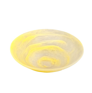 Handmade Ceramic Bowl Yellow Swirl Design Minimalist Style <b>Under</b> Glazed Food Serving Home Decorative Bowls - Product Image 1