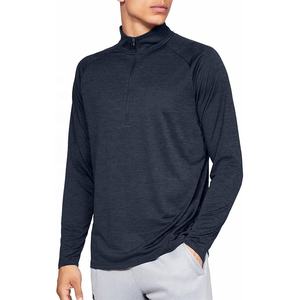 Logotipo personalizado de fábrica para hombre Winter Golf 1/4 Half Zip Stand Collar Sudadera Quarter Zip Pullover Shirt Washed Technique - Product Image 4