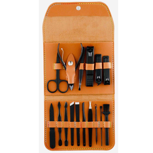 Professional Manicure <b>Kit</b> With Stainless Steel Tools Portable Leather Case 7 In 1 <b>Nail</b> Care Set For Adults - Product Image 1