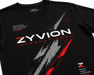 ZYVION INTERNATIONAL Men's Sporty Short Sleeve T-<b>Shirt</b> <b>Geometric</b> Print Quick Dry Regular Fit O-Neck Knitted Polyester - Product Image 3