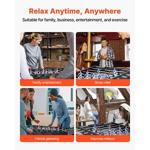 Table de baby-foot pleine grandeur de 48 pouces, taille standard, durable, pour la maison et la salle de jeux familiale - Product Image 5