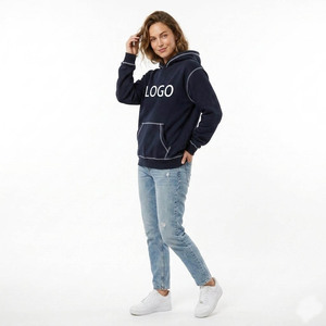 Sudadera con Capucha Negra para Hombre, Corte Regular, Algodón French Terry, Bolsillo Frontal con Logotipo, Estilo Casual para Otoño - Product Image 5