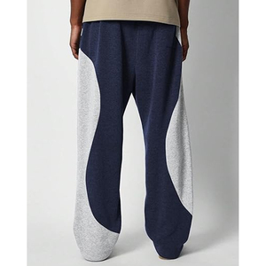 Pantalon flare pour homme en tissu extensible, pantalon de compression pour la course à pied, vêtements d'hiver, design tendance, pantalon à patchwork - Product Image 2