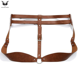 Best Seller New Arrival High Quality Faux Leather Body <b>Harness</b> Belt Adjustable Waist Cinch Strap Durable Strong Buckles Gothic - Product Image 2