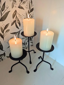 Elegant Black Metal Candle Holder Set Of 3 Suitable For Home Styling <b>Dining</b> <b>Table</b> And Everyday Decor Use Durable Design - Product Image 5