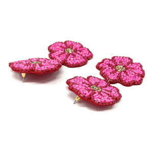 Pendientes de Lujo Hechos a Mano con Cuentas de Vidrio en Forma de Flor y Estrella, Pendientes Florales con Cuentas, Joyería de Moda para Mujer, OEM ODM - Product Image 2