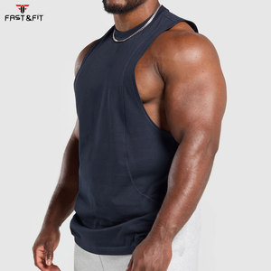 Débardeurs de sport sans manches pour hommes, séchage rapide, compression respirante, anti-boulochage, 100 % polyester, vente en gros, débardeur d'été - Product Image 2