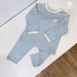 Conjunto de Pijama de Manga Larga para Niños SeunKids, Ropa de Dormir Ligera y Suave, Fabricante de Vietnam - Product Image 3