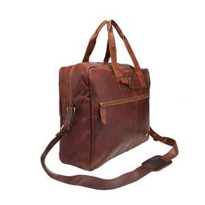 Elegante Bolso de Viaje Minimalista de Cuero Genuino, Bolso de Fin de Semana Vintage, Unisex, Gran Capacidad, Equipaje de Mano Moderno, Hecho a Mano - Product Image 2