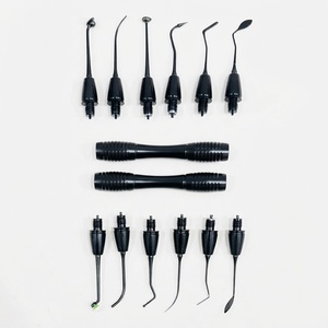 Kit d'instruments chirurgicaux dentaires, 12 embouts en acier inoxydable noir avec 2 poignées moletées, outils manuels de classe I - Product Image 5