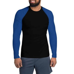 เสื้อรัดกล้ามเนื้อแขนยาวสำหรับผู้ชายคุณภาพสูง MMA Rash Guard ผลิตจากผ้า Spandex/Polyester เป็นมิตรต่อสิ่งแวดล้อม ป้องกันแบคทีเรีย แห้งเร็ว - Product Image 3