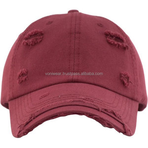 Gorra de béisbol hip hop bordada de mezclilla impermeable transpirable desgastada vintage de algodón/poliéster personalizada de 6 paneles - Product Image 4