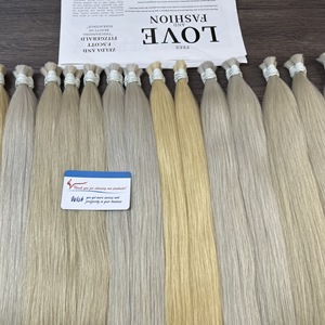 Prix usine Extensions de cheveux en vrac droites blanchies 100% cheveux humains vietnamiens Super soyeux grand Stock - Product Image 4