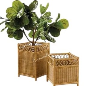 Rattan <b>Square</b> Planters <b>Set</b> Of 2 Natural Woven Basket For Home Decoration Modern Design Bamboo Flower Pot Plant Pot Handmade <b>Sets</b> - Product Image 6