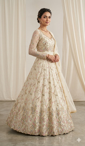 Tissu en soie pure de qualité supérieure pour la confection de lehenga et de saree de mariée, fournisseur de luxe pour boutiques, vente en gros et exportation - Product Image 6