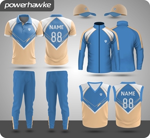 Prohawke Men's Wear Cricket Jersey Uniforme Sudadera con capucha Conjunto Medio con cuello y pantalones hasta el tobillo Pantalones - Product Image 3